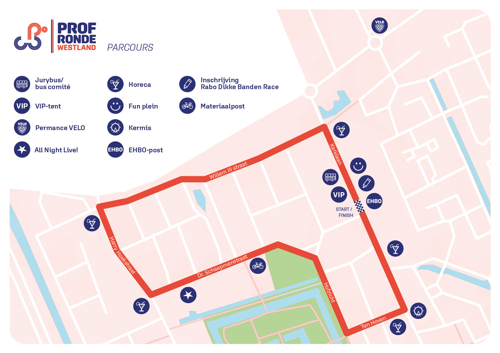 Plattegrond parcours algemeen   Rabo Dikke Banden Race